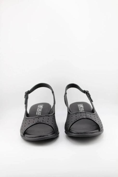 DFC Relax Peep-Toe Perforated Slingback Wedge Sandals