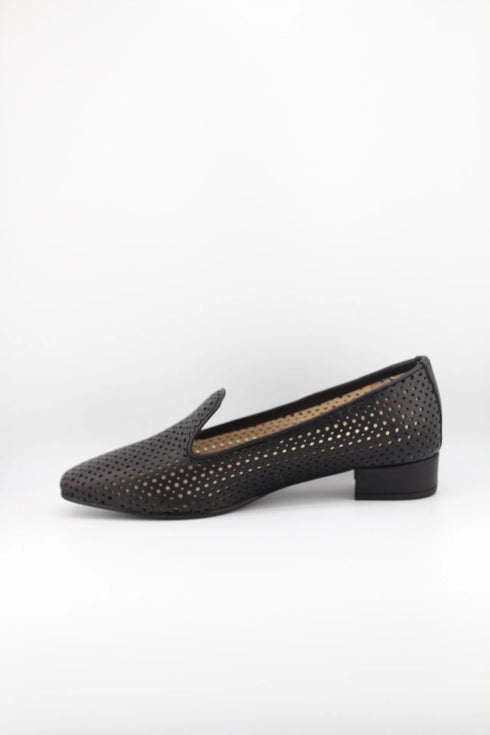 DFC Relax Perforated Leather Loafers with Low Heel