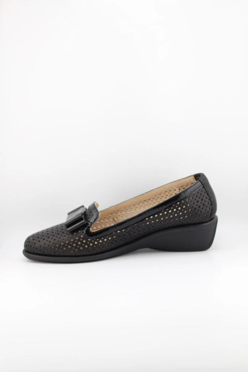 DFC Relax Perforated Leather Loafer with Bow