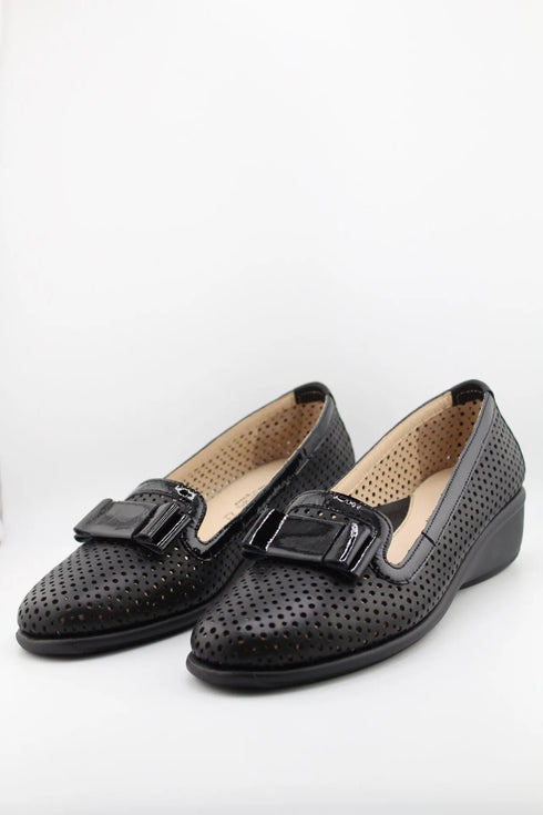 DFC Relax Perforated Leather Loafer with Bow