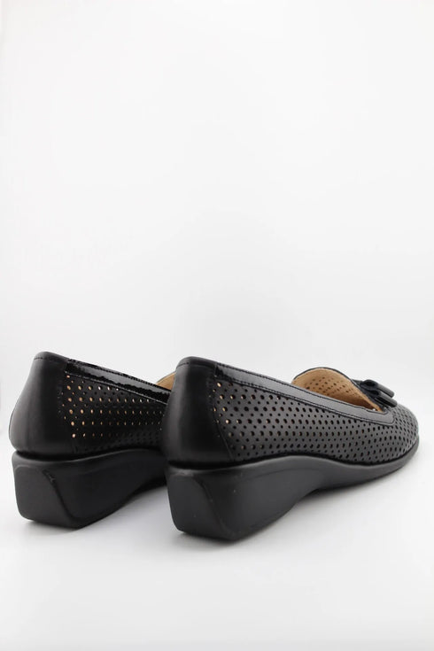 DFC Relax Perforated Leather Loafer with Bow