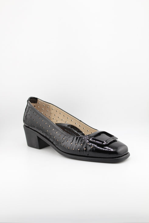 DFC Relax Patent Leather Wedge Loafer Shoes