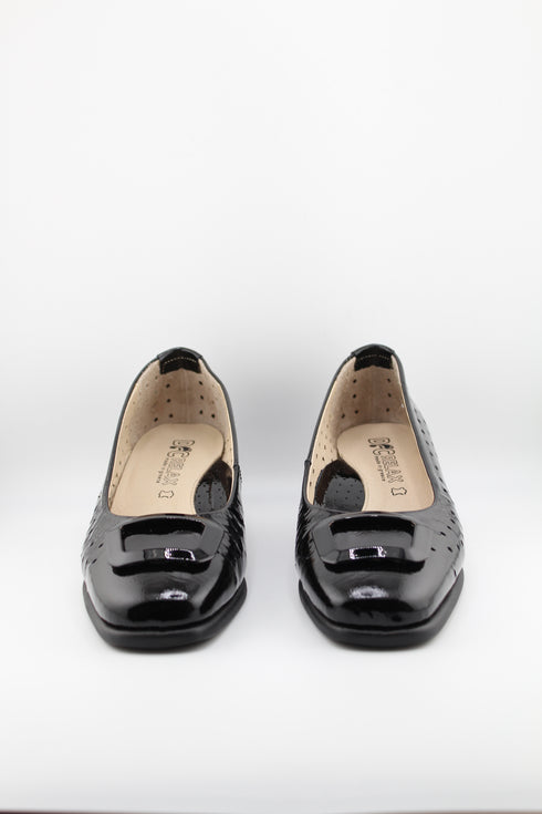 DFC Relax Patent Leather Wedge Loafer Shoes