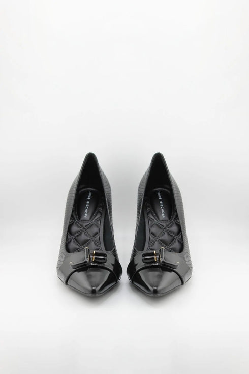 Jorge Bischoff Snakeskin Pattern Pointed Toe Heels