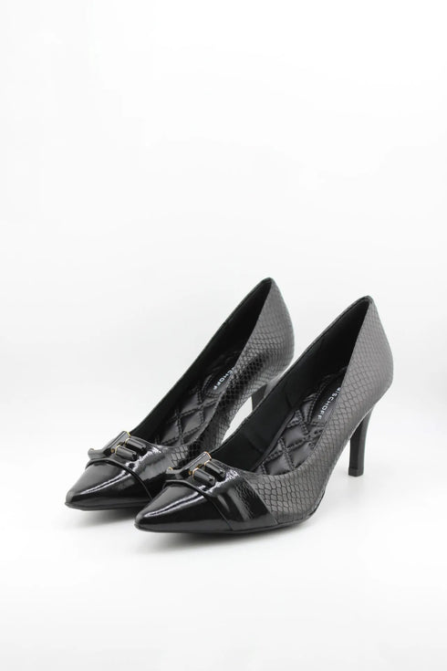 Jorge Bischoff Snakeskin Pattern Pointed Toe Heels