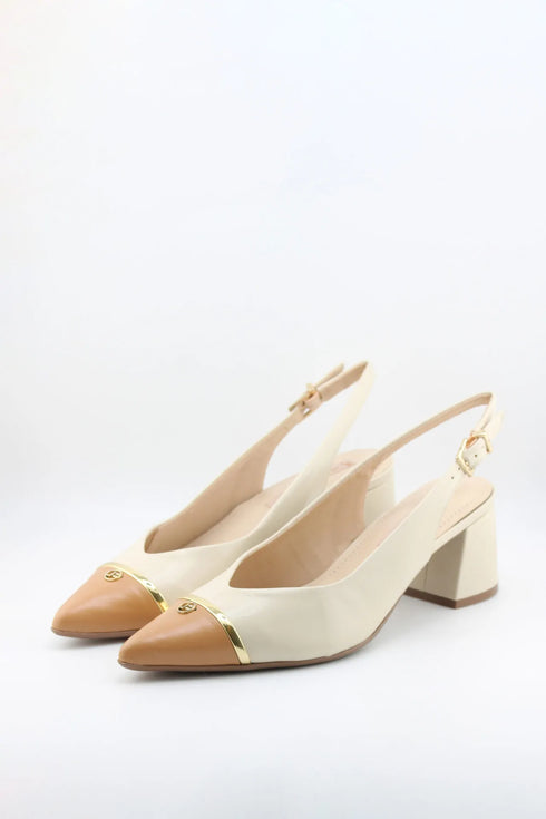Jorge Bischoff Slingback Block Heel Pointed Pumps