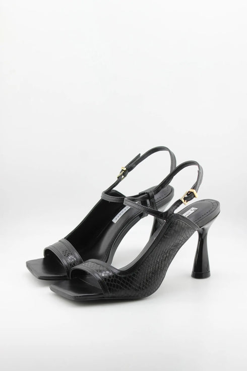Jorge Bischoff Square-Toe Textured Strappy Heels