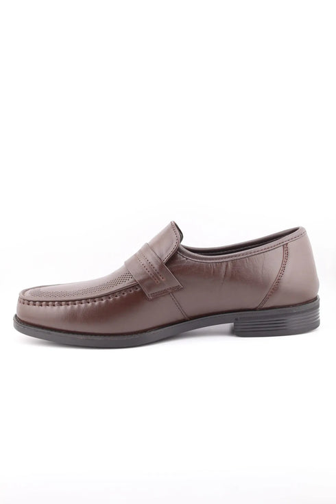 DFC Relax Men Perforated Leather Penny Loafers