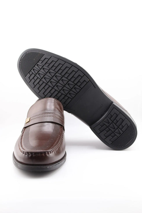 DFC Relax Men Perforated Leather Penny Loafers