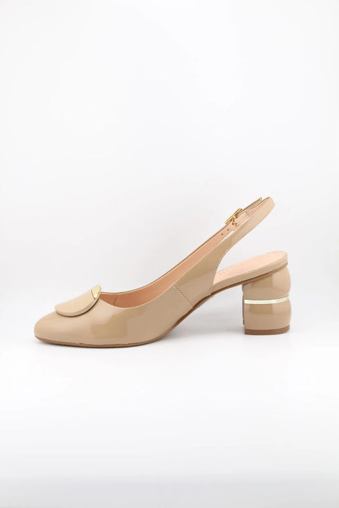 Capelli Rossi Slingback Patent Leather Block Heels