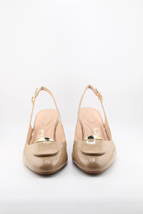 Capelli Rossi Slingback Patent Leather Block Heels