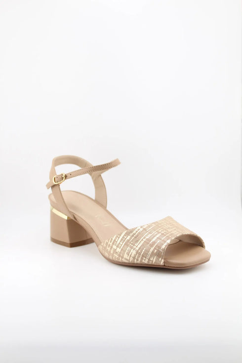 Capelli Rossi Metallic Detail Block Heel Sandal