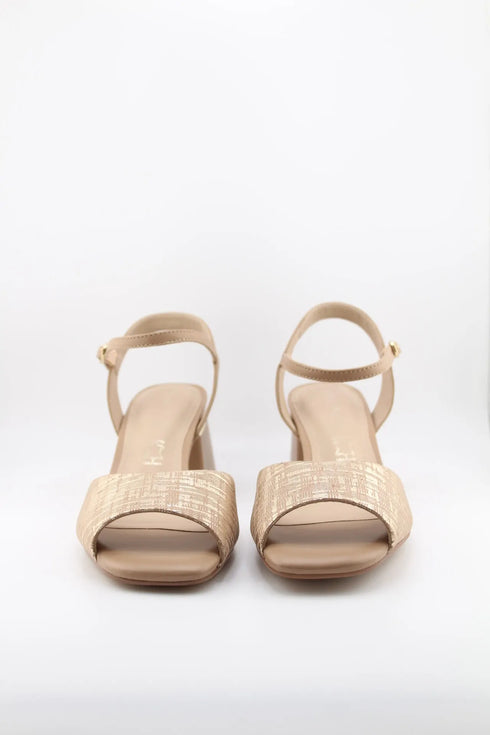 Capelli Rossi Metallic Detail Block Heel Sandal