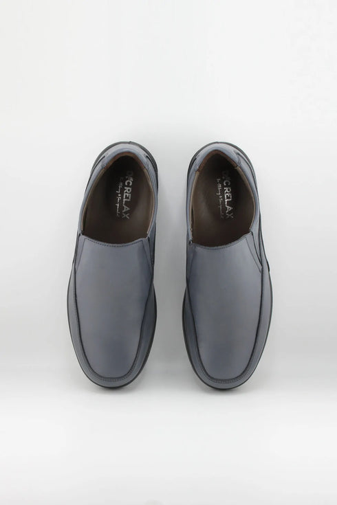DFC Relax Men Leather Comfort Slip-On with Panel Stitching