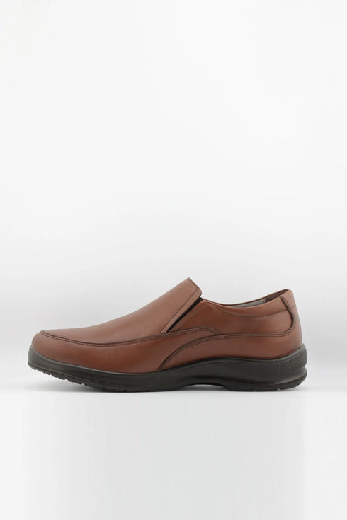 DFC Relax Men Leather Comfort Slip-On with Panel Stitching