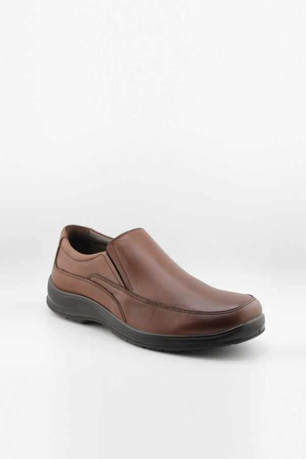 DFC Relax Men Leather Comfort Slip-On with Panel Stitching