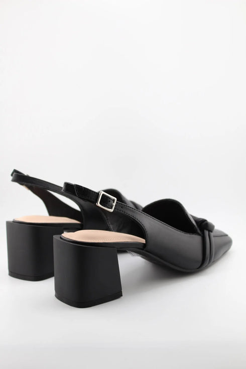 Capelli Rossi Block Heel Textured Slingback Loafers