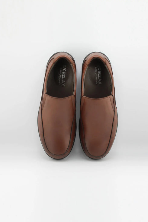 DFC Relax Men Leather Comfort Slip-On with Panel Stitching