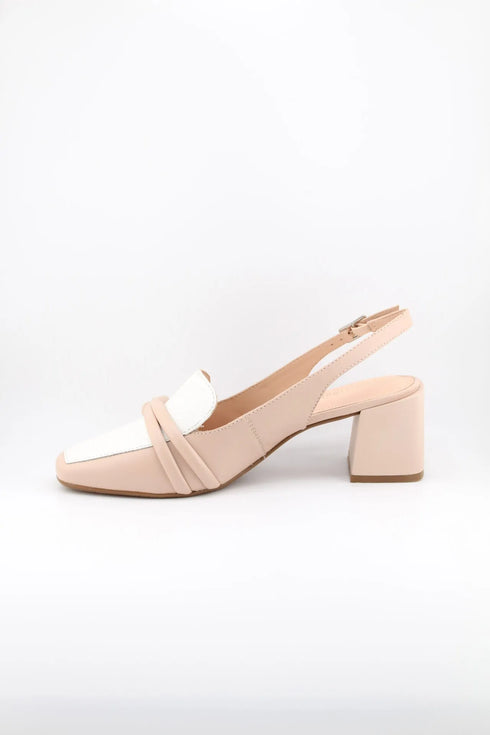 Capelli Rossi Block Heel Textured Slingback Loafers