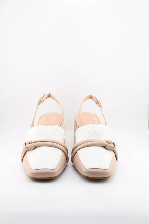 Capelli Rossi Block Heel Textured Slingback Loafers