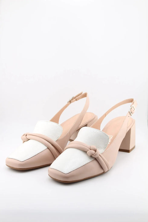 Capelli Rossi Block Heel Textured Slingback Loafers