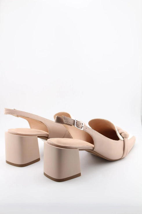 Capelli Rossi Block Heel Textured Slingback Loafers