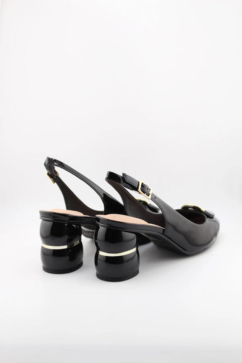 Capelli Rossi Slingback Patent Leather Block Heels