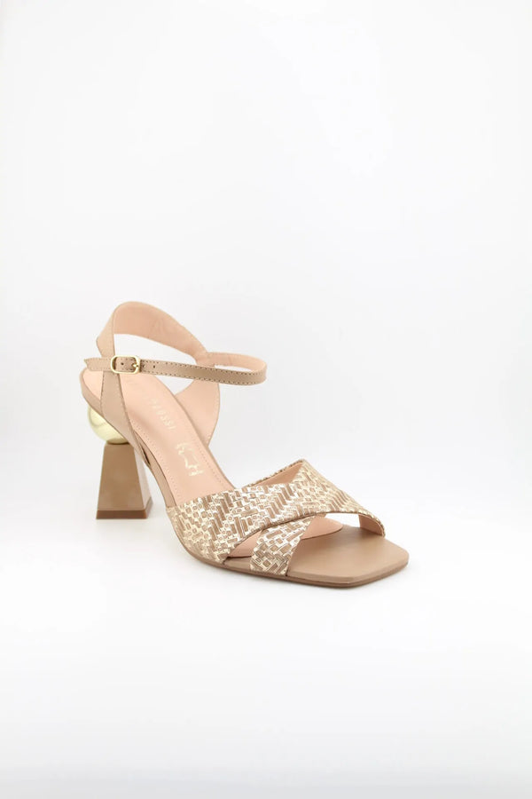 Capelli Rossi Geometric Block Heel Sandals