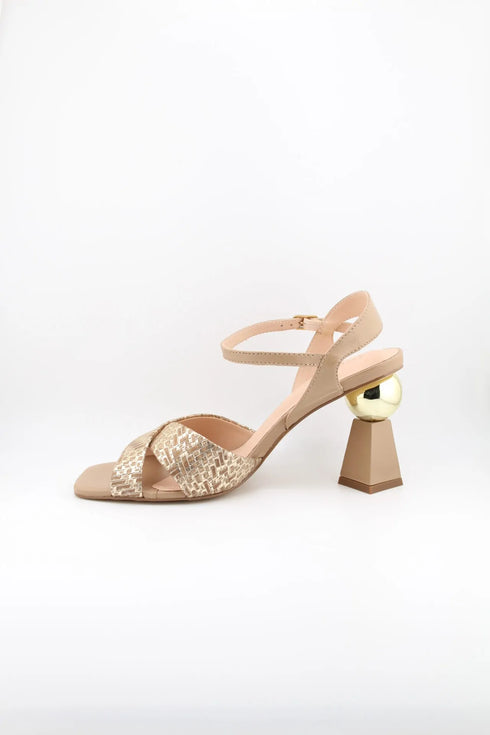 Capelli Rossi Geometric Block Heel Sandals