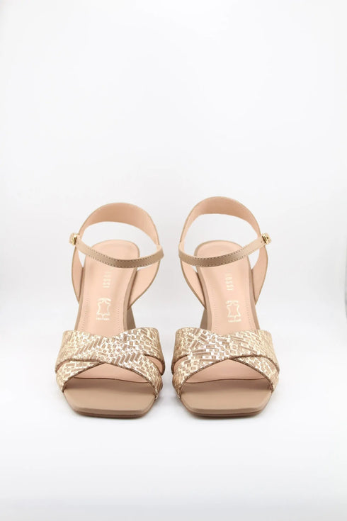 Capelli Rossi Geometric Block Heel Sandals