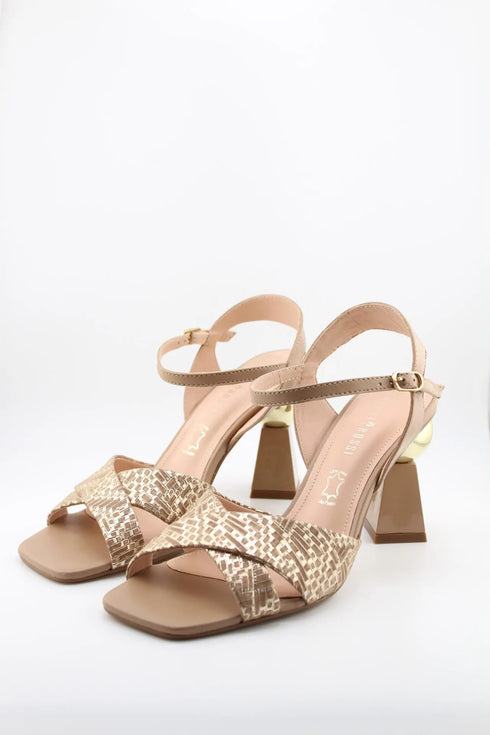 Capelli Rossi Geometric Block Heel Sandals