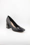 Capelli Rossi Metallic Block Heel Square-Toe Pumps