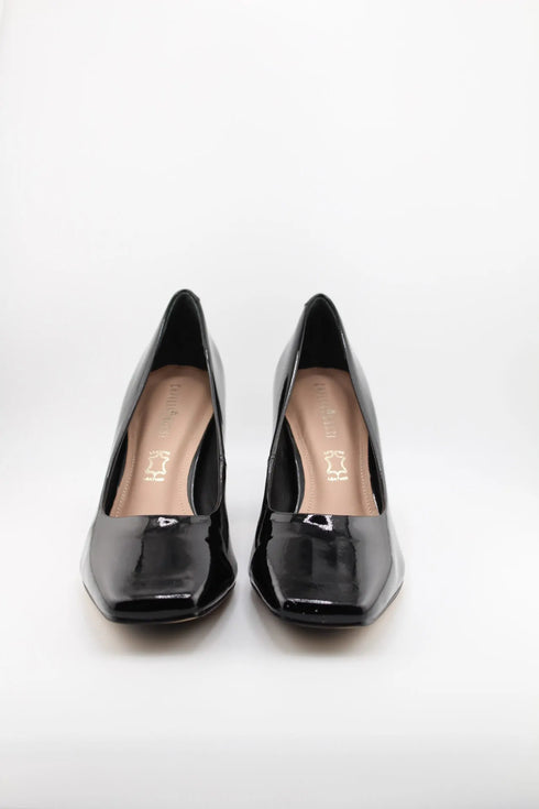 Capelli Rossi Metallic Block Heel Square-Toe Pumps
