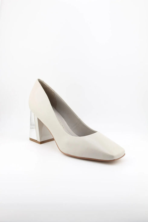 Capelli Rossi Metallic Block Heel Square-Toe Pumps