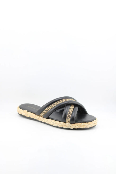 Luz da lua Braided Sole Cross Strap Sandals