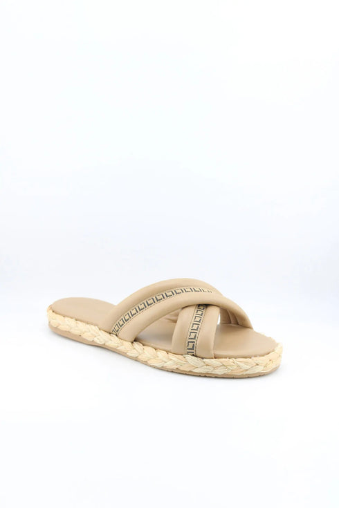 Luz da lua Braided Sole Cross Strap Sandals