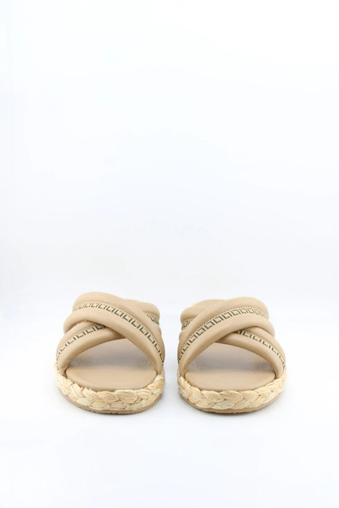Luz da lua Braided Sole Cross Strap Sandals