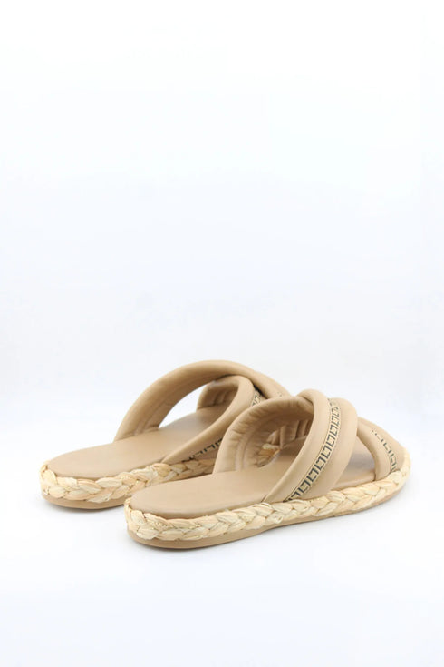 Luz da lua Braided Sole Cross Strap Sandals