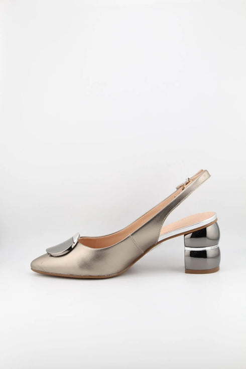 Capelli Rossi Buckled Slingback Pointed Toe Block Heels