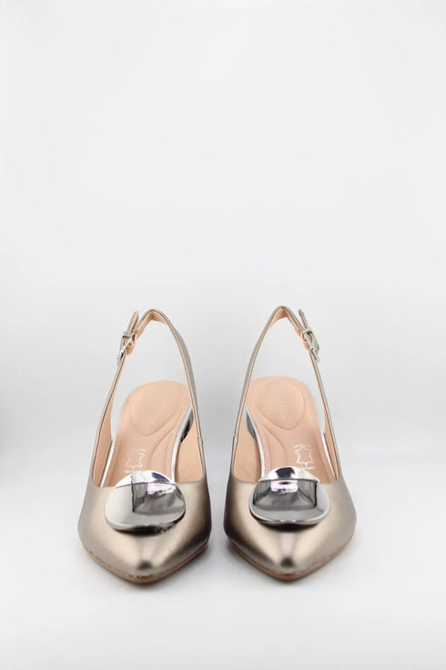 Capelli Rossi Buckled Slingback Pointed Toe Block Heels