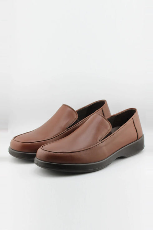 DFC Relax Men Leather Comfort Slip-On with Accent Stitching