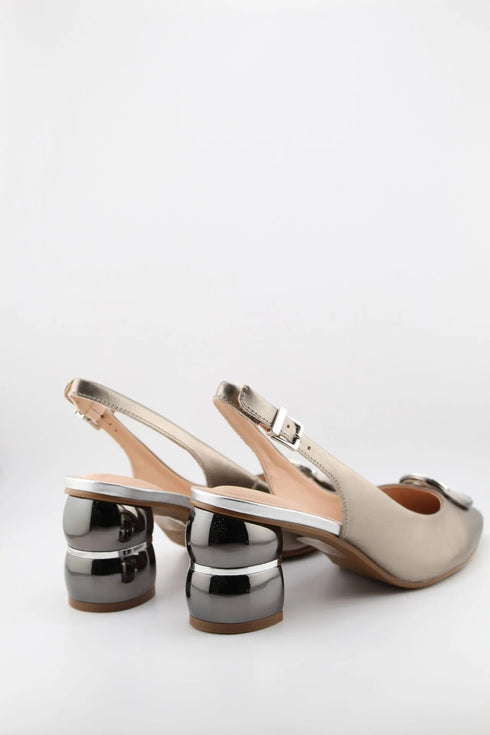 Capelli Rossi Buckled Slingback Pointed Toe Block Heels