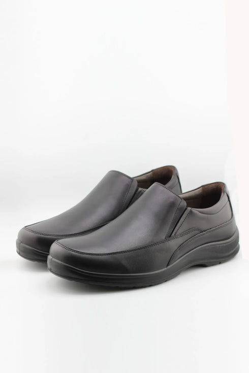 DFC Relax Men Leather Comfort Slip-On with Panel Stitching