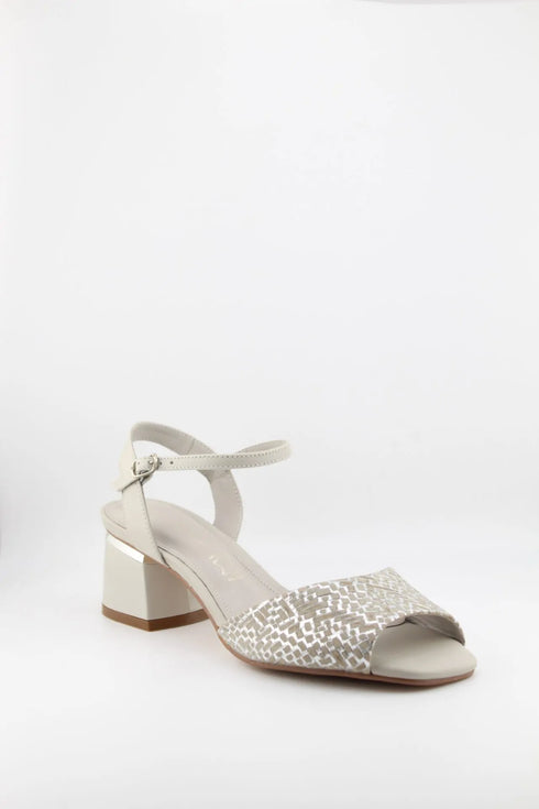 Capelli Rossi Metallic Detail Block Heel Sandal