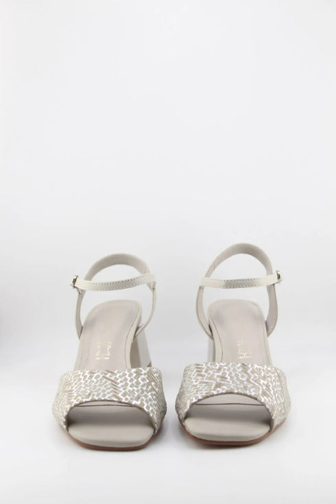 Capelli Rossi Metallic Detail Block Heel Sandal