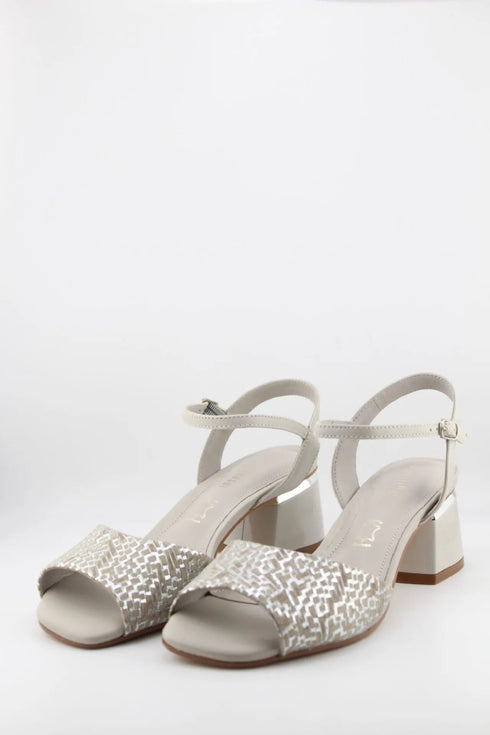 Capelli Rossi Metallic Detail Block Heel Sandal