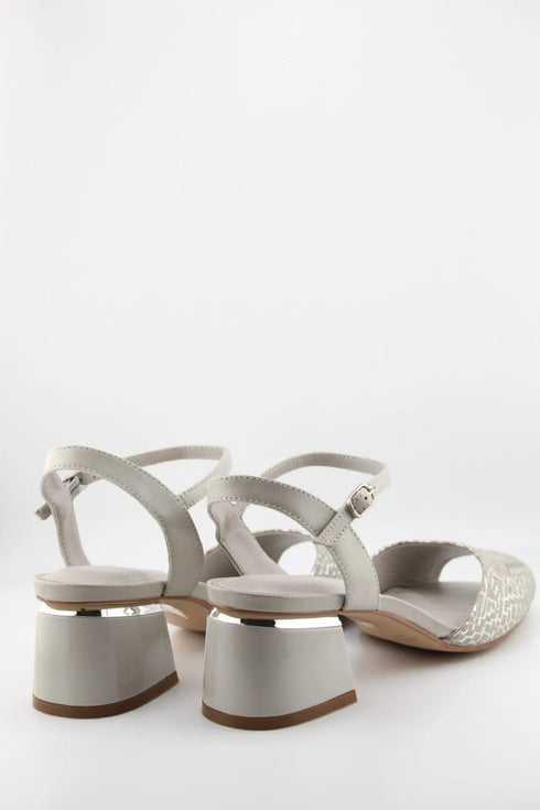 Capelli Rossi Metallic Detail Block Heel Sandal