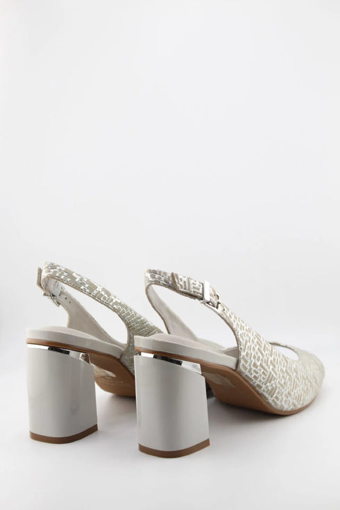 Capelli Rossi Peep Toe Slingback Block Heels