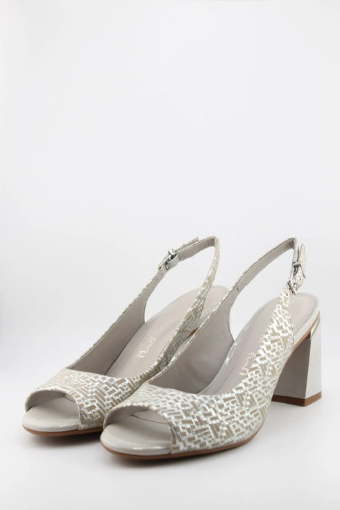 Capelli Rossi Peep Toe Slingback Block Heels