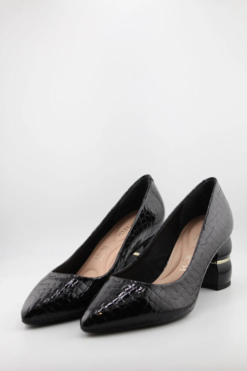 Capelli Rossi Textured Block Heel Pumps